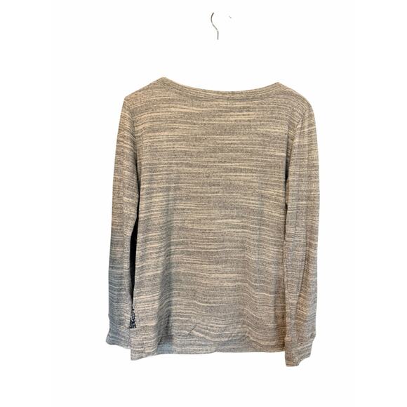 J.Crew Collection Sequin Cotton Sweater/Sweatshirt Gray and Silver Size Large - Picture 6 of 9